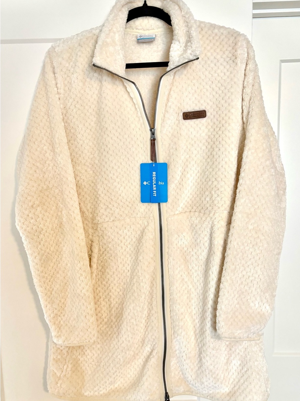 Columbia Cream Sherpa Zip-Up Jacket